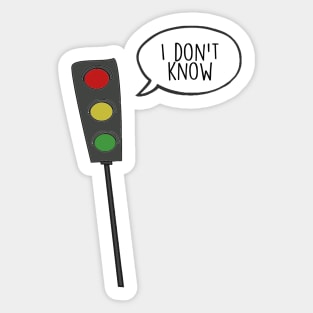 Traffic Light I don't know - inspired by Death By A Thousand Cuts by Taylor Swift Sticker